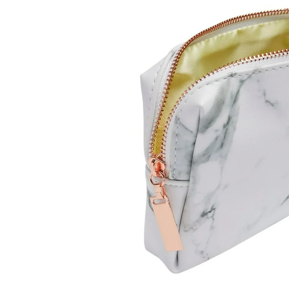 🆕 Zoë Ayla 7 Piece Marble Effect Make Up Brush Set with Vegan Leather Pouch